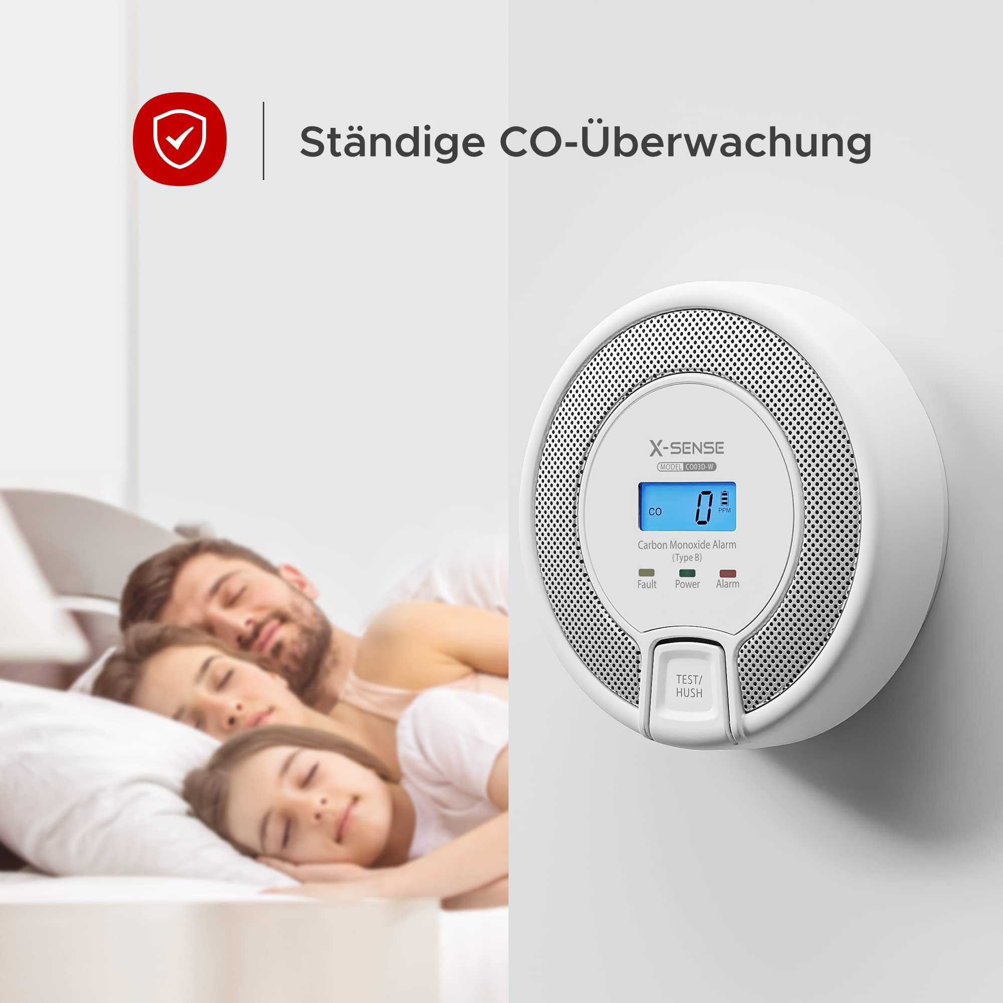 X-Sense CO03D-W Funk-Vernetzbarer Kohlenmonoxidmelder - Sichere Vernetzung für umfassenden CO-Schutz Mesch Shop X-Sense CO03D-W Funk-Vernetzbarer Kohlenmonoxidmelder - Sichere Vernetzung für umfassenden CO-Schutz Mesch Shop